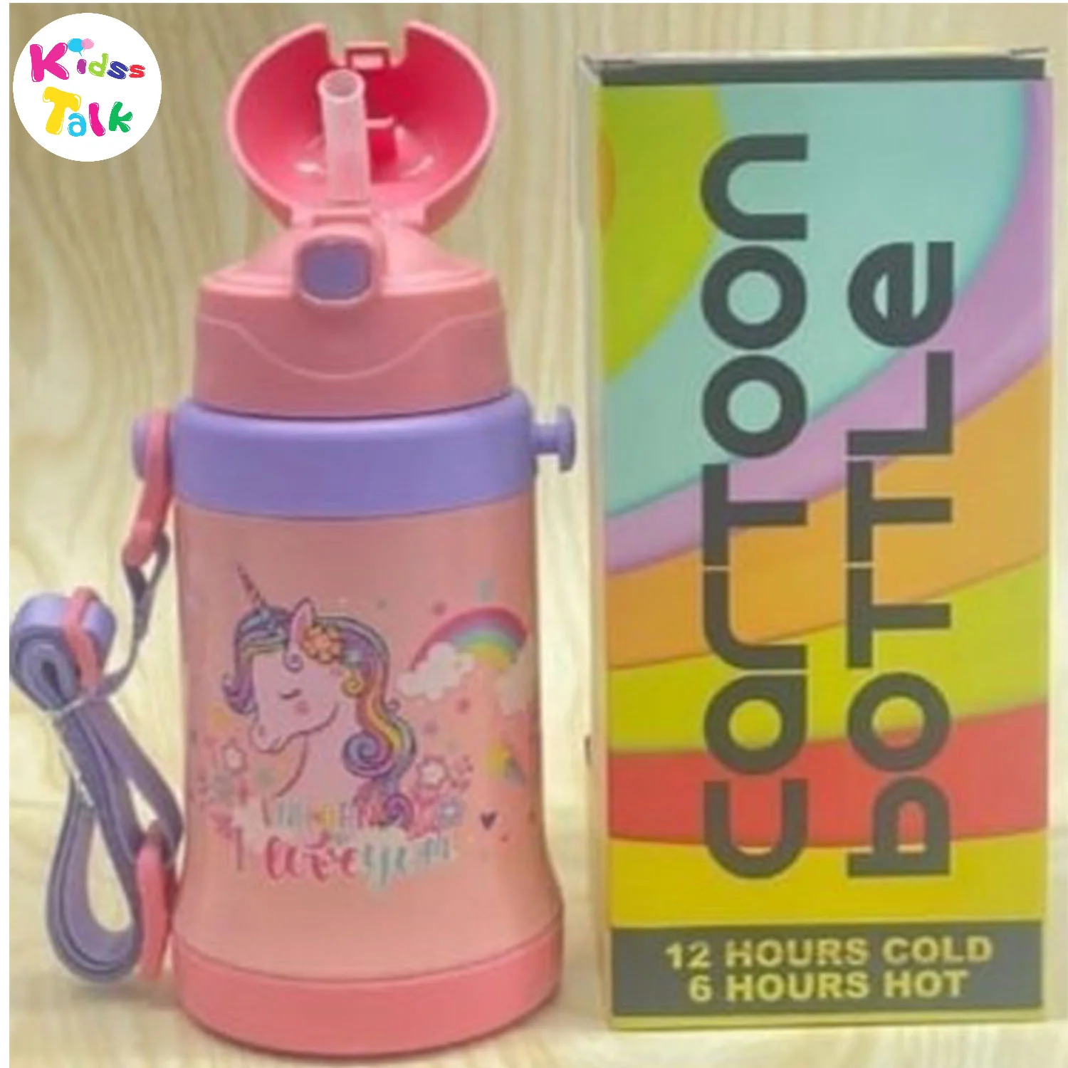 Mix Print Cartoon Medium Steel Bottle