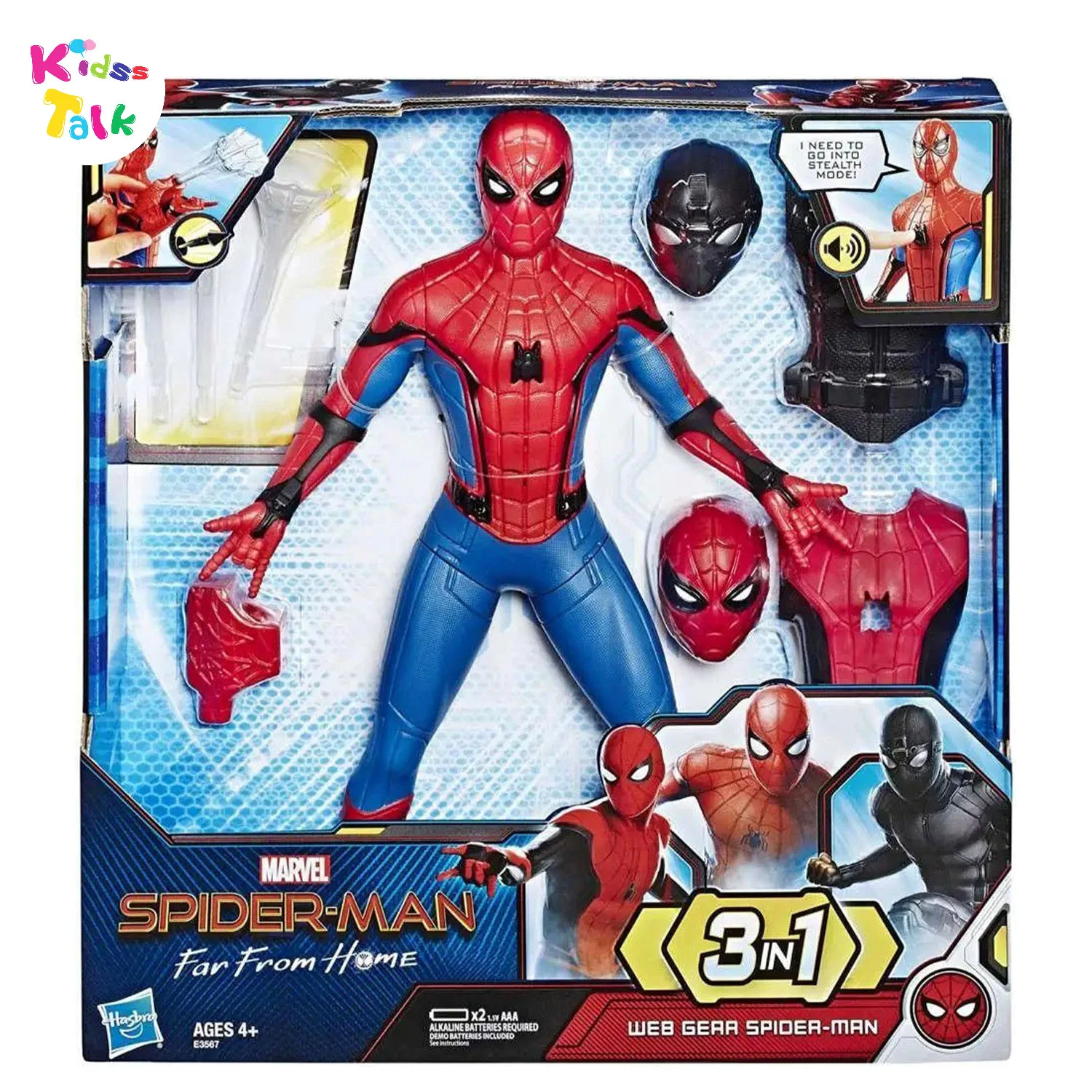 Marvel Spiderman 3 In 1 Figure Set