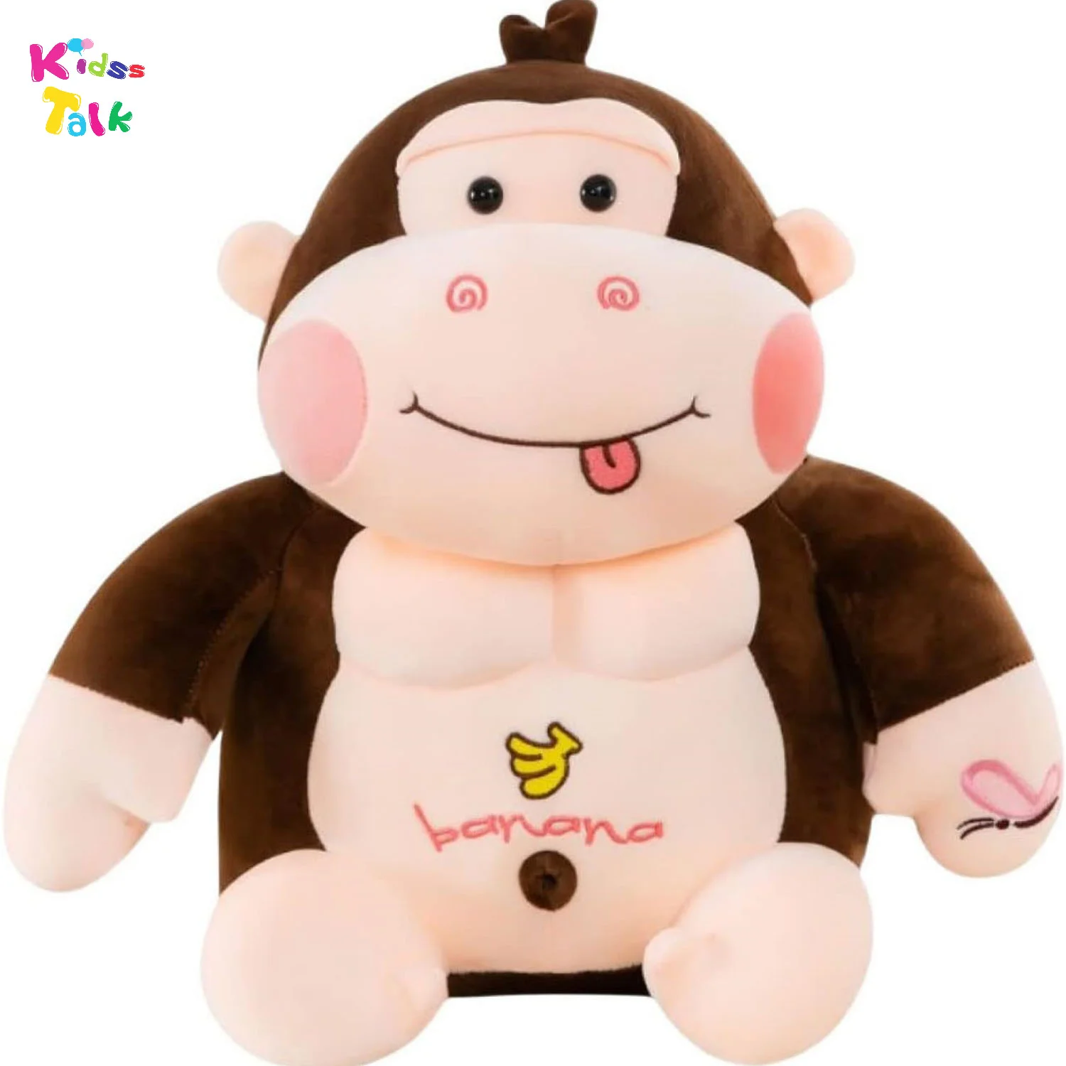 Chubby Banana Printed Monkey Siiting