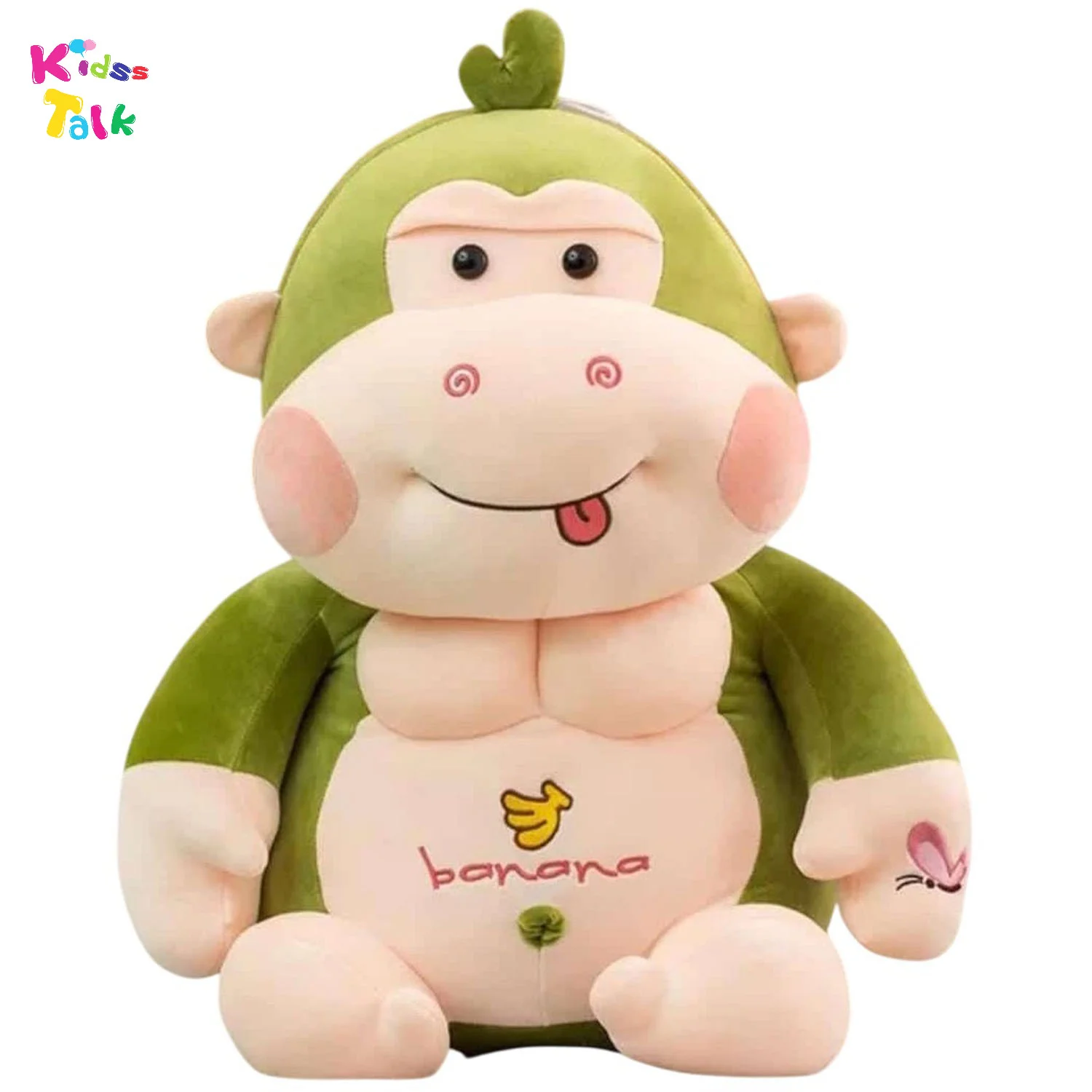 Chubby Banana Printed Monkey Siiting
