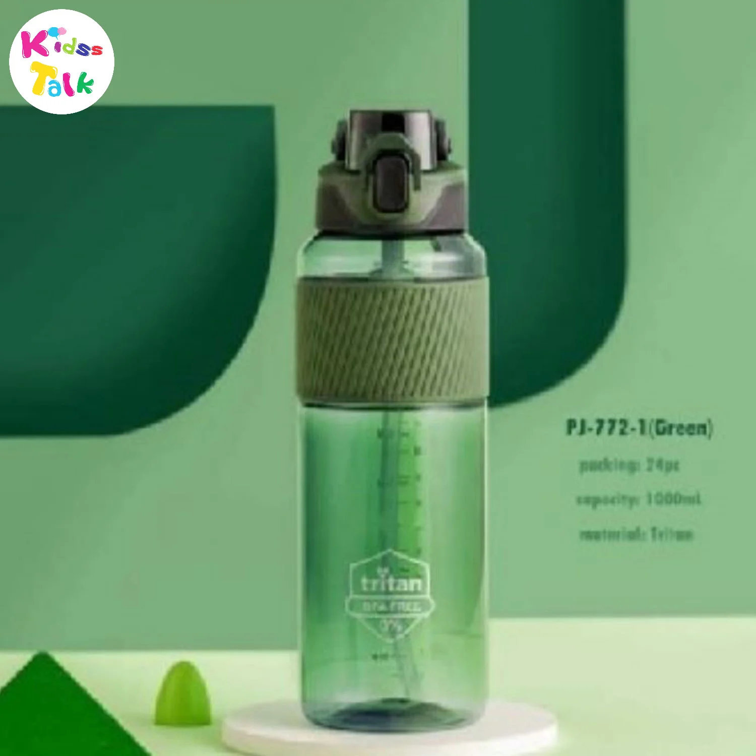 Tritan Transparent Green Plastic Bottle 1000ml