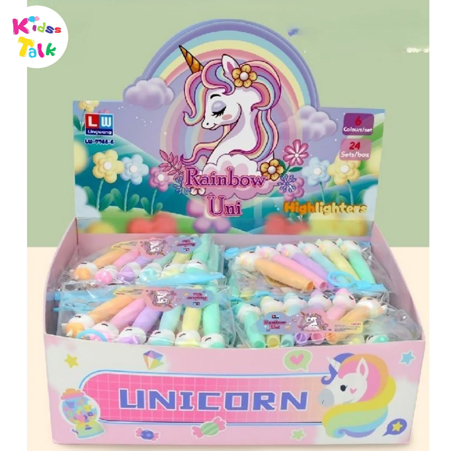 Unicorn Highlighter Pen 6pcs