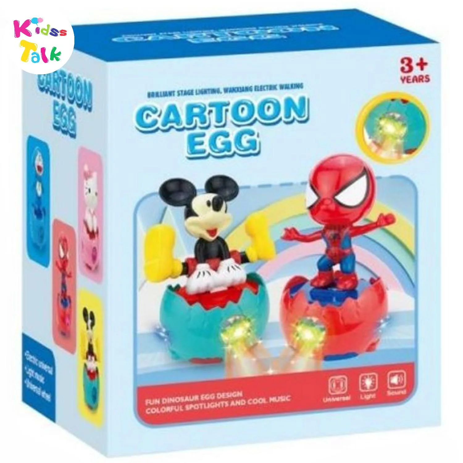 Mix Cartoon Egg 360 Rotate Light N Music