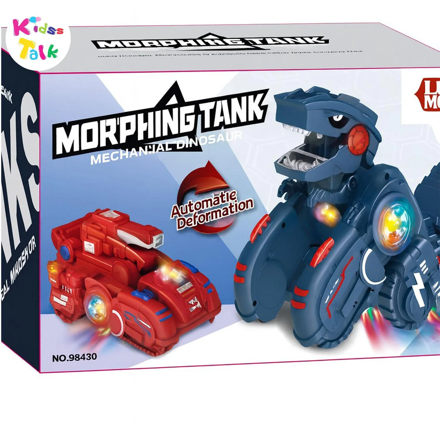 Morphing Tank Dino Transformer Light N Music