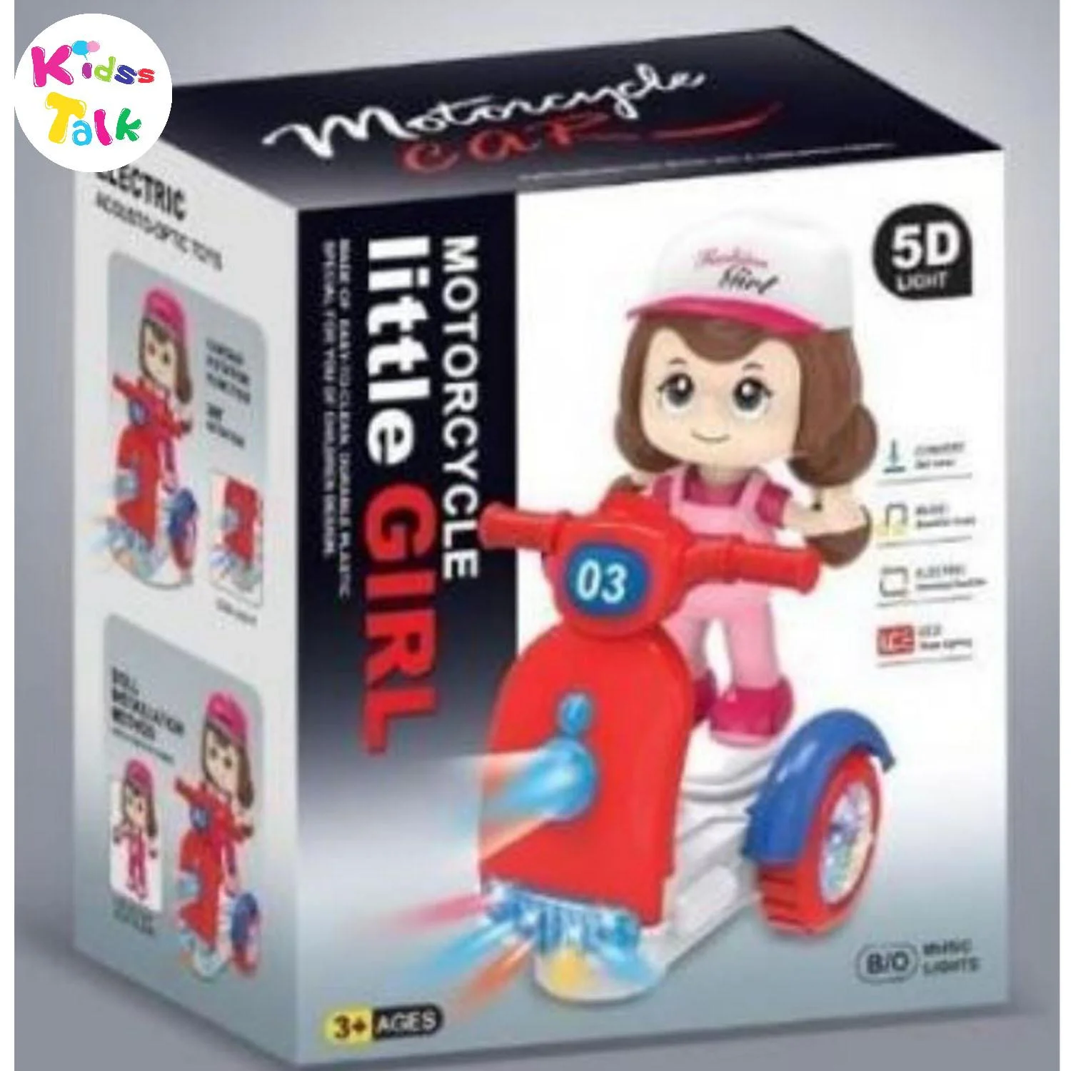 Motorcycle Little Girl Scooter Light N Music