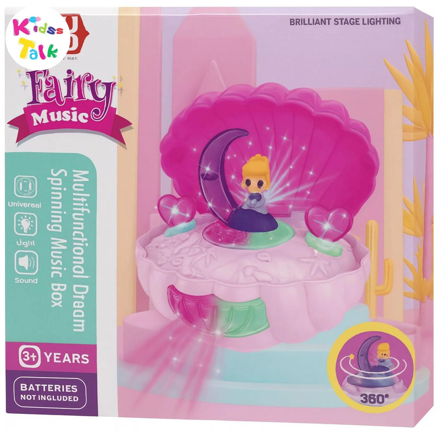 Shell Girl Rotating With Music N Light