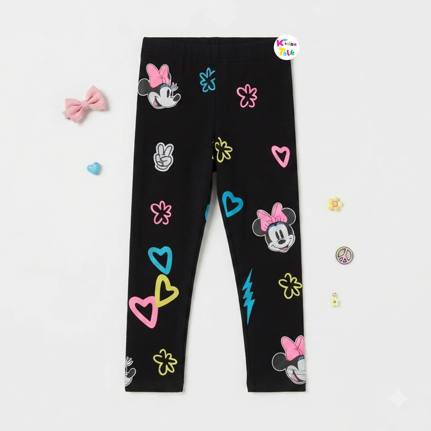 Cotton Regular Fit Leggings - Black
