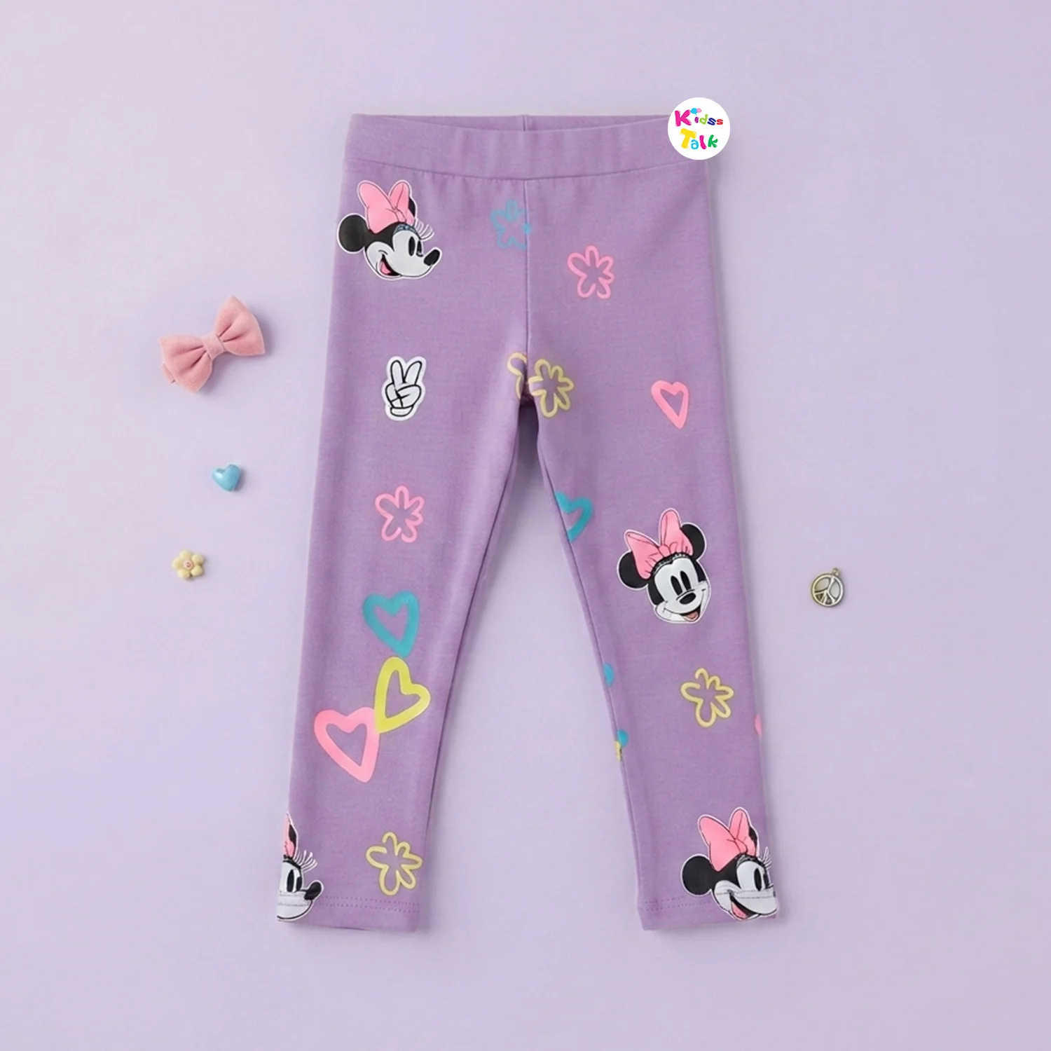 Cotton Regular Fit  Leggings - Purple