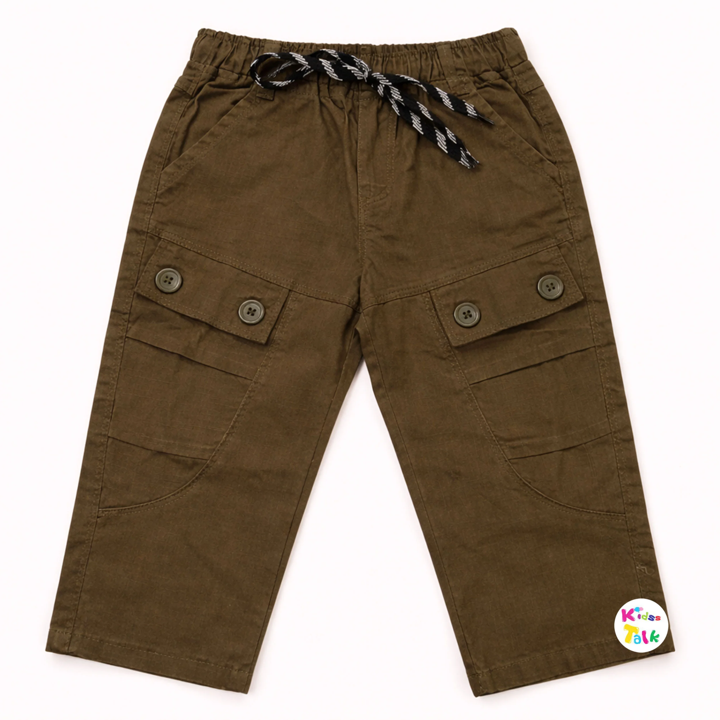 Cotton Linen Regular Fit Full Pant- Brown