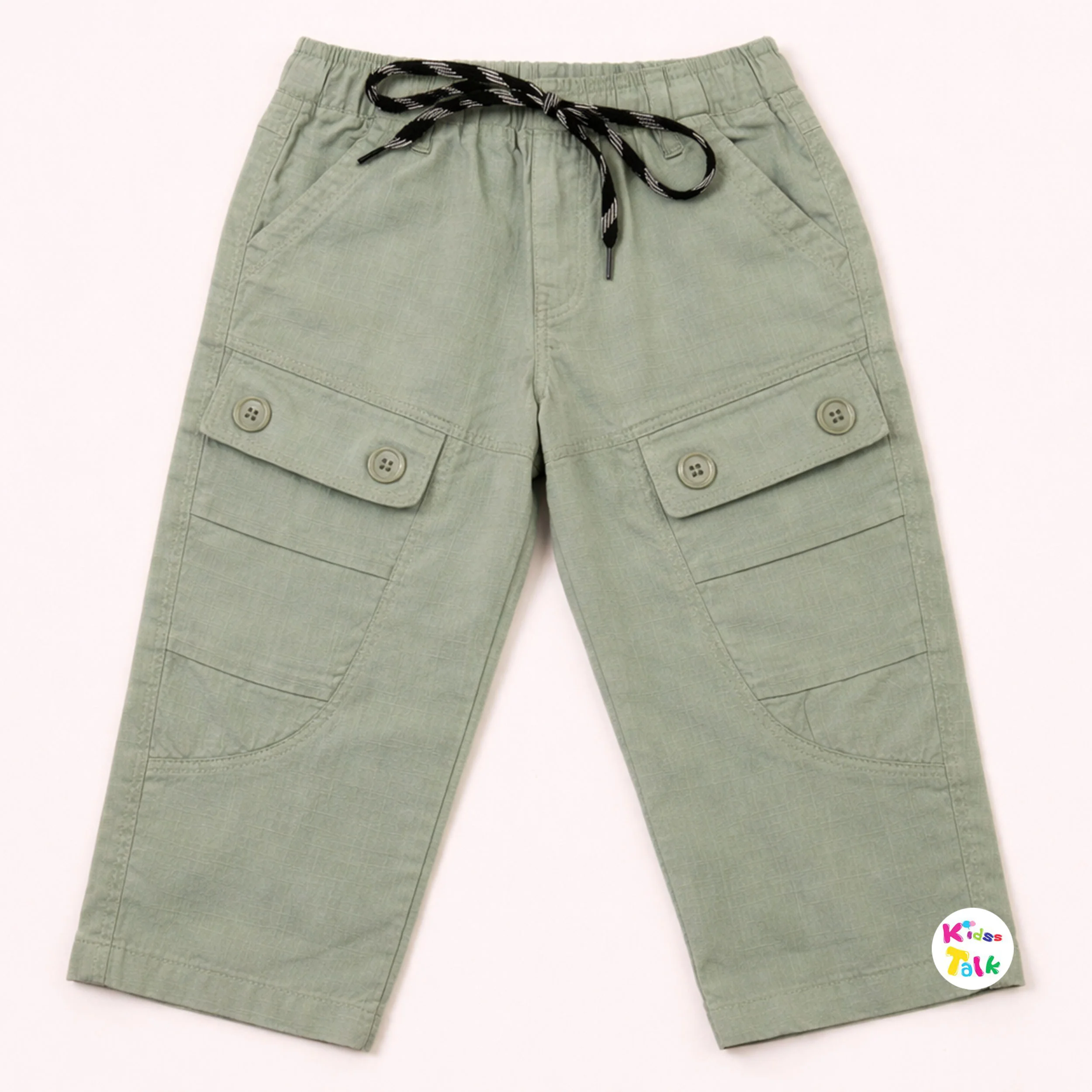 Cotton Linen Regular Fit Full Pant- Green