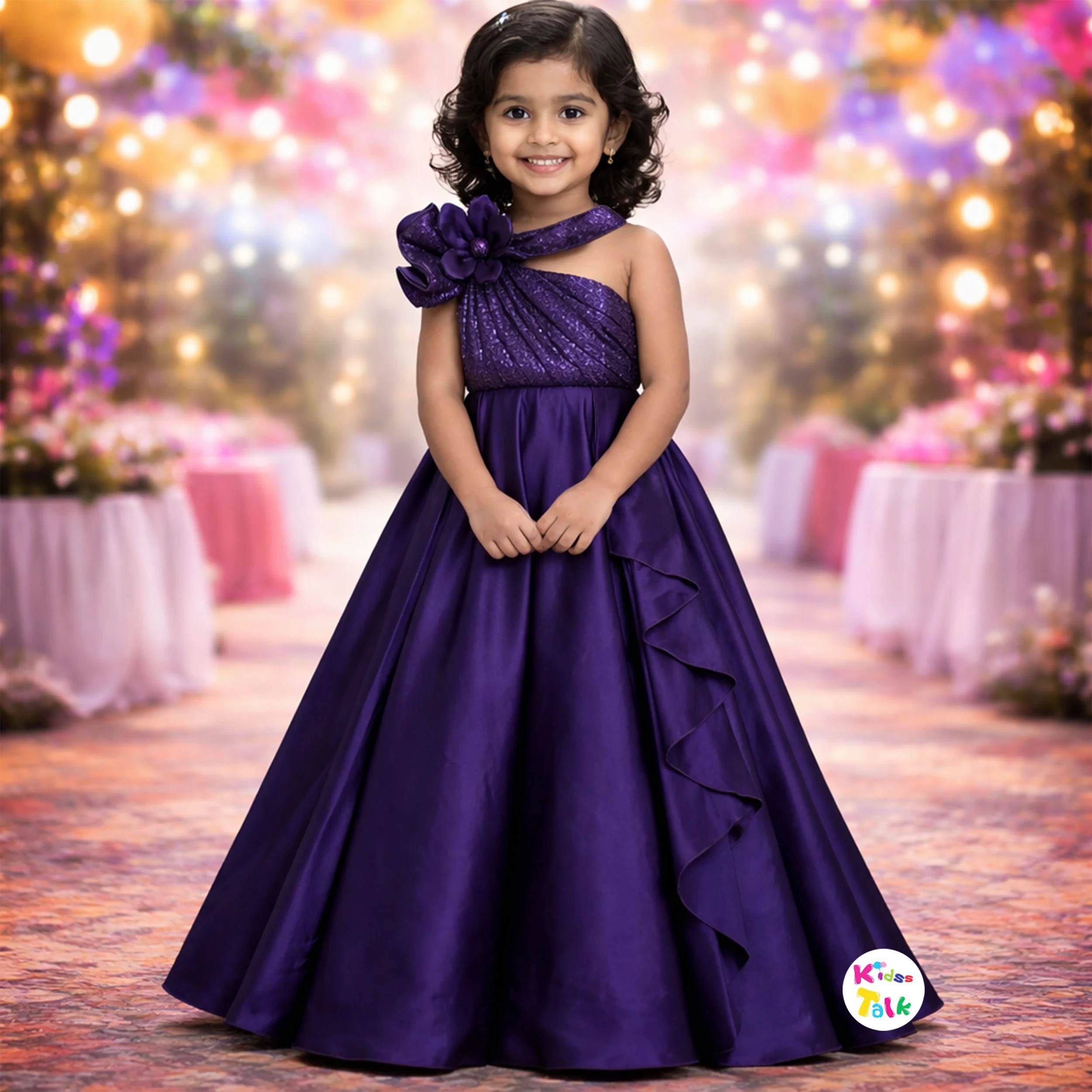 Satin Sleeveless Sequins Work Choli With Lehenga & Dupatta - Onion Pink