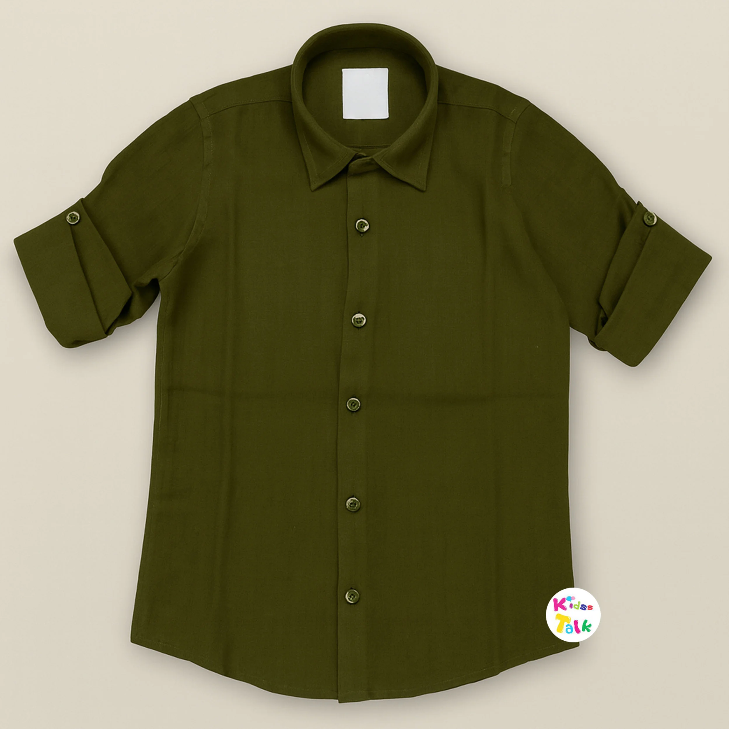 Muslin Full Sleeve Shirt - Olive Green
