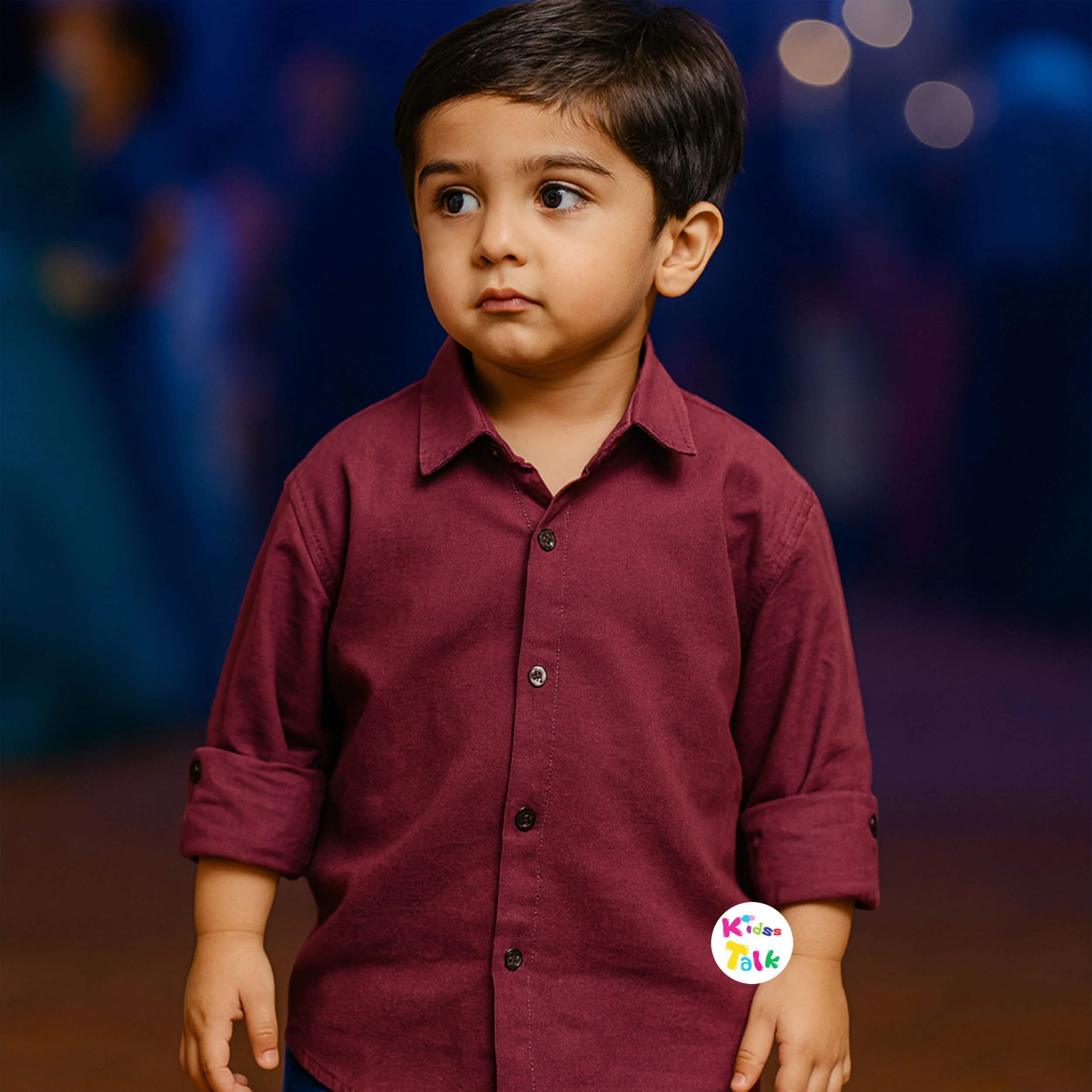 Muslin Full Sleeve Shirt - Maroon