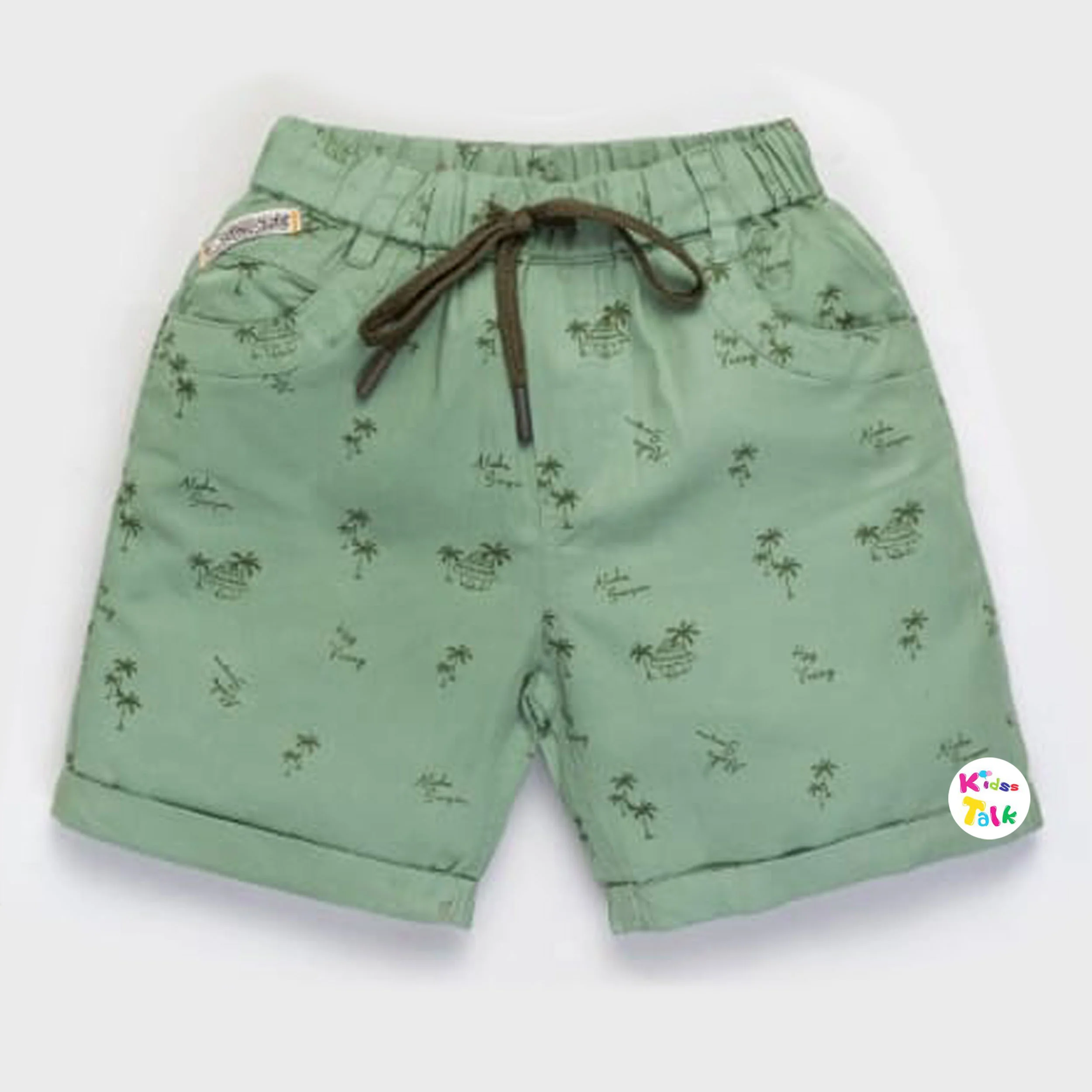 Cotton Regular Fit Half Pant - Olive Green