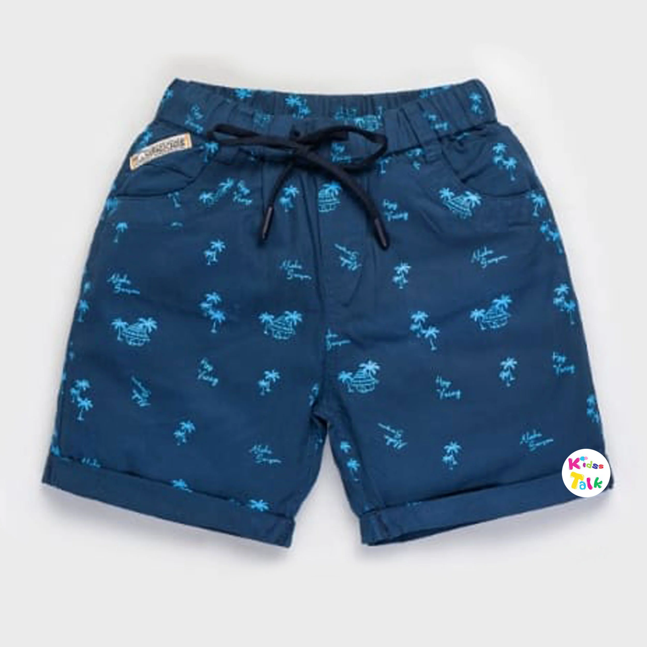 Cotton Regular Fit Half Pant - Navy Blue